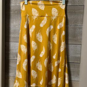 LulaRoe Yellow Azure Skirt
